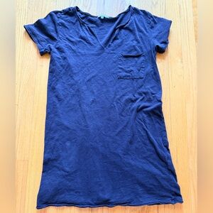 Z Supply Black V-Neck T-Shirt Dress